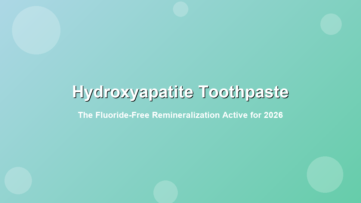 Hydroxyapatite toothpaste tube shown as a catalog reference