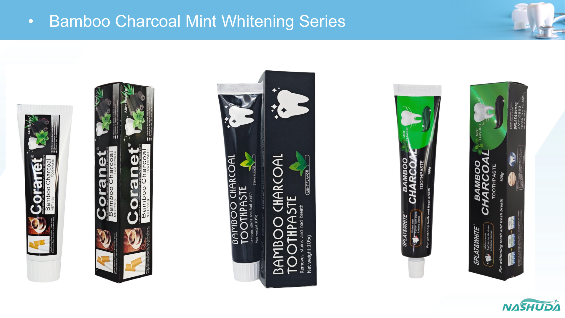 Bamboo charcoal mint whitening toothpaste series
